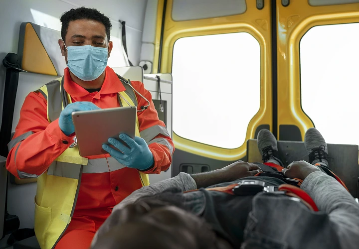 Crew member undergoing Crossworld Marine health screening