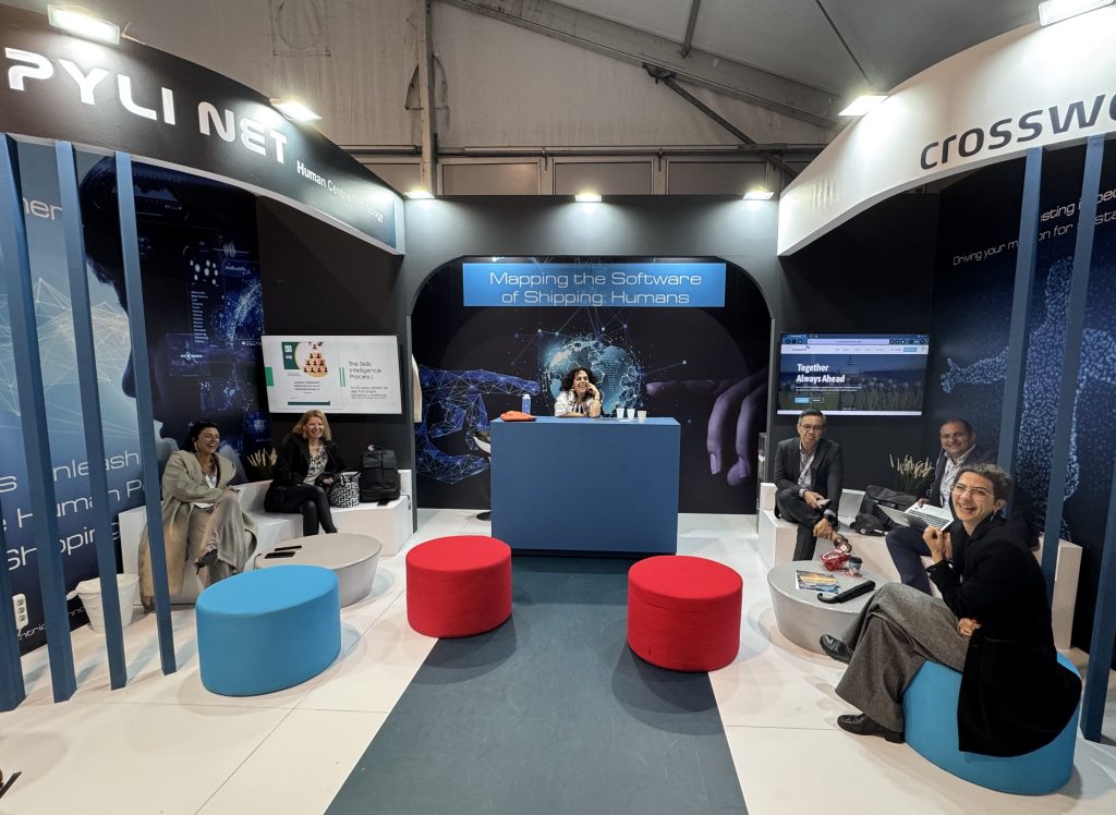 Crossworld and Pyli Net booth at Nor Shipping 2025